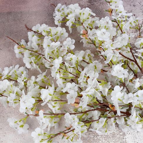 5 قطع 39.4 بوصة فرع زهر الكرز الصناعي زهور الكرز الاصطناعية وهمية زهور صناعية طويلة الجذعية لحفلات الزفاف والمنزل والمكتب وغرفة النوم والحفلات وترتيب مزهرية الربيع والديكور الداخلي in Kuwait