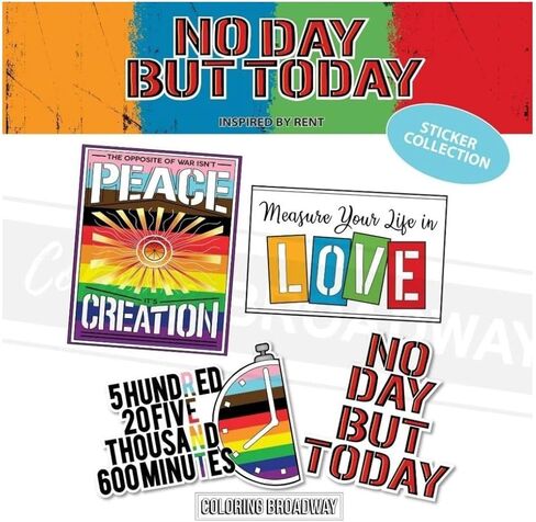 Coloring Broadway - The Prom inspired Stickers (Set of 4) “Unruly Heart" Collection, Broadway Musical Merchandise, Die-Cut & Bubble Free Vinyl, Ideal Gift for Theatre Lovers, Broadway Theater Stickers in Saudi Arabia