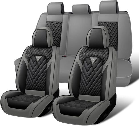Car Seat Covers Full Set for Jeep Wrangler 4xe 2023-2026, Waterproof Nappa Leather Car Seat Cover, Full Coverage Car Seat Covers Sets(5 Seats/Black) in Saudi Arabia