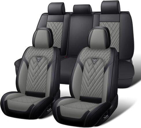 Car Seat Covers Full Set for Subaru Outback 2000-2026, Waterproof Nappa Leather Car Seat Cover, Full Coverage Car Seat Covers Sets(5 Seats/Black Gray) in Saudi Arabia