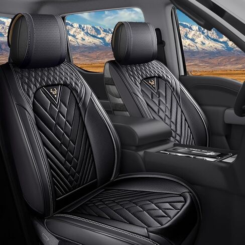 Full Set Seat Covers for Dodge RAM 1500 2010-2022 2023 2024 2025 2026, Waterproof Nappa Leather Car Seat Cover Full Set, Airbag Compatible Car Seat Protectors, Easy Install (Brown Coffee/Full Set) in Saudi Arabia