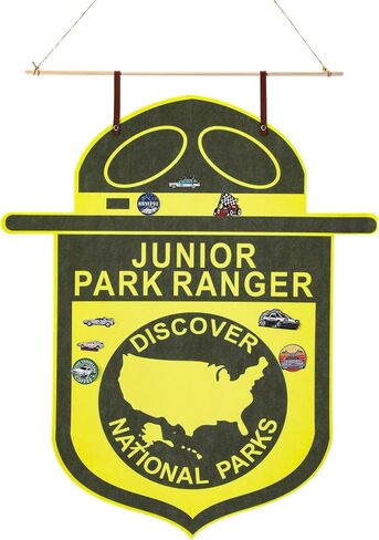 عرض شارة Lounsweer National Park Ranger لافتة عرض دبوس المينا منظم تعليق على الحائط للشارات والرقع مقاس 27.6 × 23.6 بوصة للمنزل والمكتب وأفكار الهدايا in Saudi Arabia
