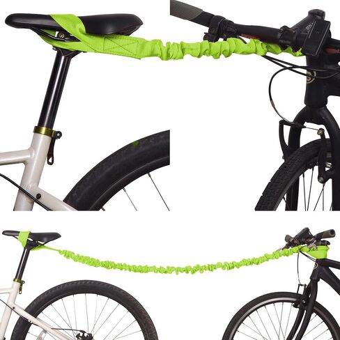 حبل سحب بنجي للدراجة من Cibi - حزام سحب عالي التحمل لراكبي الدراجات مع حلقات آمنة، يمتد من 4.6 إلى 15 قدم، ومقاوم 4000 رطل - للدراجات الصغيرة، MTB والمزيد in Kuwait