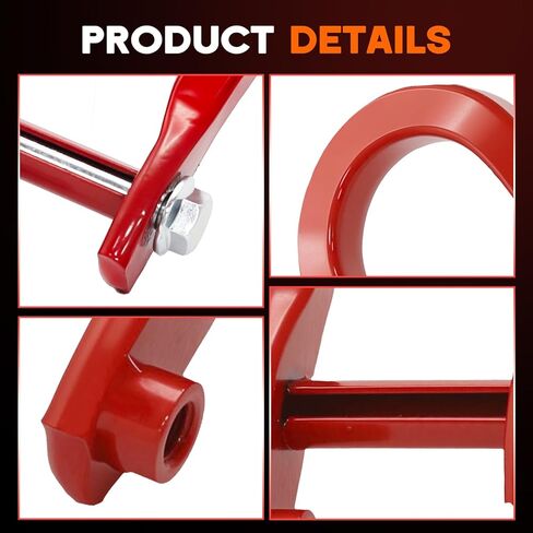 Front Bumper Tow Hook Shackles Red Compatible with Chevy Silverado 1500,GMC Sierra 1500 2007-2018, Replaces #84192871 in Kuwait