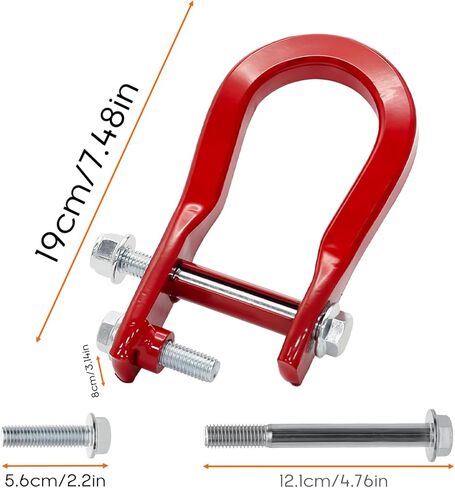 Front Bumper Tow Hook Shackles Red Compatible with Chevy Silverado 1500,GMC Sierra 1500 2007-2018, Replaces #84192871 in Kuwait