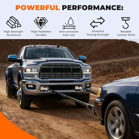 2 قطعة خطافات سحب أمامية من الألومنيوم متوافقة مع 2003-2018 Ram 2500 3500 2WD و4WD شاحنة استرداد شديدة التحمل على شكل حرف D استبدال لـ 68171791AA 52020587AB in Kuwait