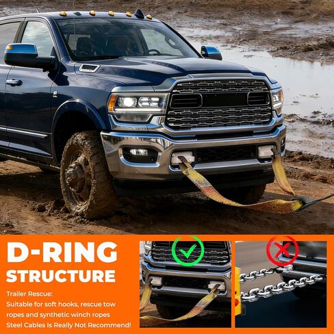 2 قطعة خطافات سحب أمامية من الألومنيوم متوافقة مع 2003-2018 Ram 2500 3500 2WD و4WD شاحنة استرداد شديدة التحمل على شكل حرف D استبدال لـ 68171791AA 52020587AB in Kuwait