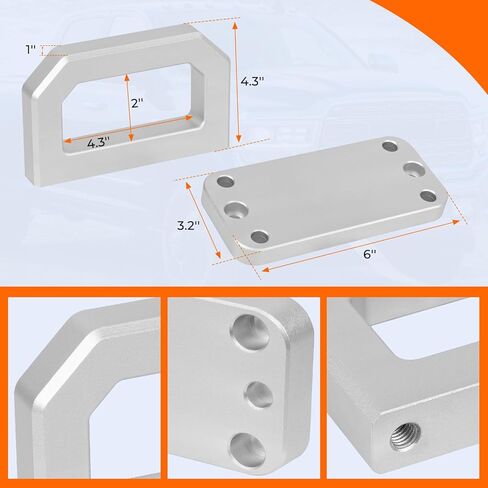 2 قطعة خطافات سحب أمامية من الألومنيوم متوافقة مع 2003-2018 Ram 2500 3500 2WD و4WD شاحنة استرداد شديدة التحمل على شكل حرف D استبدال لـ 68171791AA 52020587AB in Kuwait