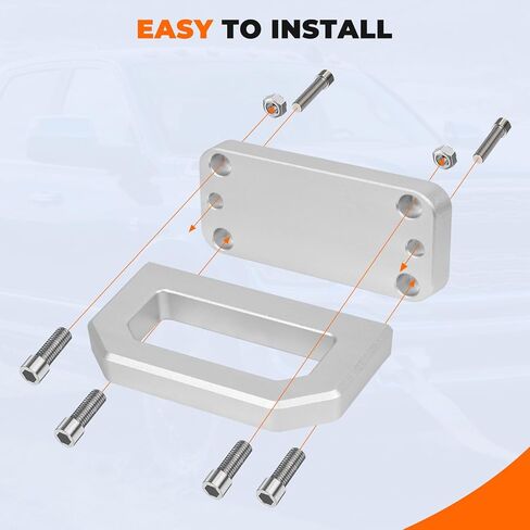 2 قطعة خطافات سحب أمامية من الألومنيوم متوافقة مع 2003-2018 Ram 2500 3500 2WD و4WD شاحنة استرداد شديدة التحمل على شكل حرف D استبدال لـ 68171791AA 52020587AB in Kuwait