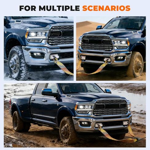 2 قطعة خطافات سحب أمامية من الألومنيوم متوافقة مع 2003-2018 Ram 2500 3500 2WD و4WD شاحنة استرداد شديدة التحمل على شكل حرف D استبدال لـ 68171791AA 52020587AB in Kuwait