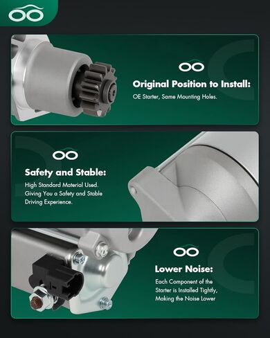 SCITOO Starter Motor 17715 for Lexus for ES300 3.0L 1997 for Toyota for Avalon 3.0L 1997 for Toyota for Camry 2.2L 1997 for Camry 3.0L 1997 12V 1.4kW CCW 13-Tooth Pinion OSGR in Saudi Arabia