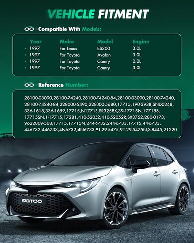 SCITOO Starter Motor 17715 for Lexus for ES300 3.0L 1997 for Toyota for Avalon 3.0L 1997 for Toyota for Camry 2.2L 1997 for Camry 3.0L 1997 12V 1.4kW CCW 13-Tooth Pinion OSGR in Saudi Arabia