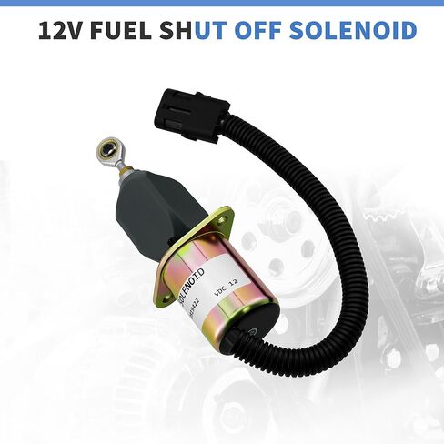 Fuel Shut Off Solenoid 3919422 Compatible with Cummins 5.9L 8.3L Diesel Engine Compatible with Ford Truck 12VDC Replace 129953-77803 SA4754-12 24022035 in Saudi Arabia