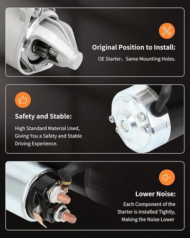 OCPTY Starter 17131 for Dodge Raider 1989 V6 3.0L for Dodge for Ram 50 1990-1991 V6 3.0L for Dodge Stealth 1991-1996 V6 3.0L w/Manual Trans Hyundai Sonata 1990-1994 V6 3.0L Mitsubishi 3000GT in Saudi Arabia