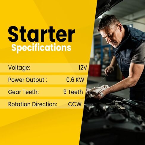 Starter Compatible with John Deere 737 757 X465 Gator TH 6X4 FH721D Replaces Part Numbers AM133646 MIA11409 SE501879 /21163-7004 21163-7015 /EG371-63010 EG371-63011 in Saudi Arabia