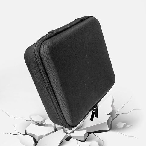 حافظة ساعة للسفر، صندوق تخزين ذو 4 فتحات بهيكل صلب لإكسسوارات نظارات الساعة، حقيبة منظمة بسحاب للنساء والرجال (الجراب فقط) in Kuwait