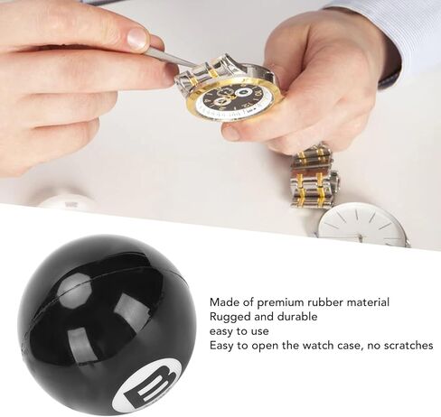 Watch Ball Case Opener, 2.8in Diameter Ball Opener Watch Tool, Rubber Balls Open Watches Back Tool, Inflatable Watches Friction Balls for Opening and Closing Cases, Black in Kuwait