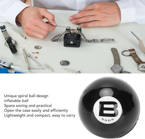 Watch Ball Case Opener, 2.8in Diameter Ball Opener Watch Tool, Rubber Balls Open Watches Back Tool, Inflatable Watches Friction Balls for Opening and Closing Cases, Black in Kuwait
