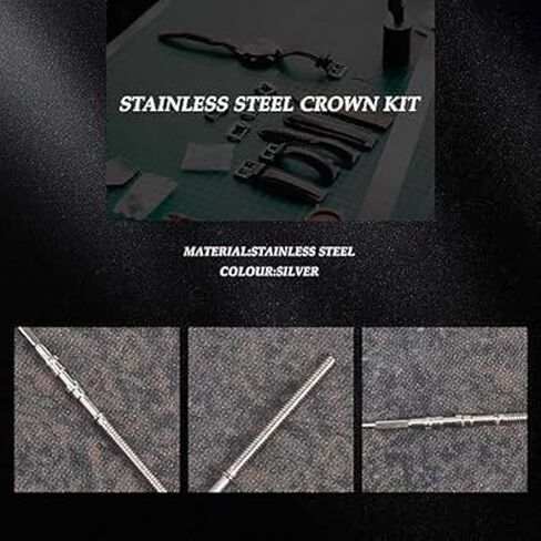 5Pcs Silver Movement Watch Steel Stem Crown Kit NH35 NH36 NH38 NH39, Spare Parts, Repair Tools and Accessories, Watch Repair Tools and Kits in Kuwait