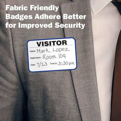 Threshold Visitor Badge Sign-in Book (500 Badges) | Name Tag Stickers | Hospital, Office, & Secretary Supplies | School Visitor Passes | Visiting Tag for Hospital | Visitor Badges in Saudi Arabia