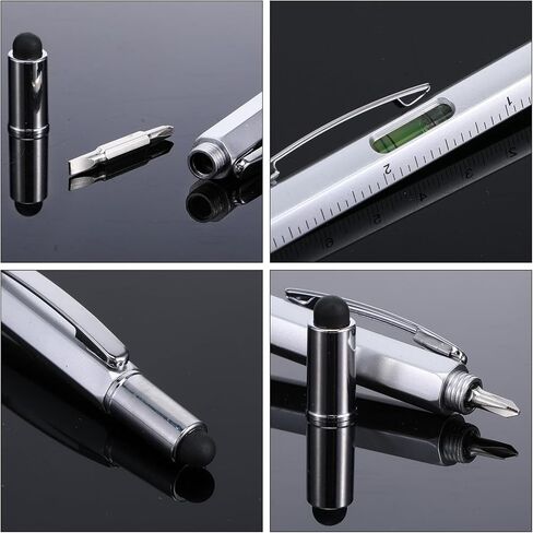 30Pcs Multitool Pen Bulk 6 In 1 Multi Tool Pen with Ruler, Level Gauge, Ballpoint, Stylus, Screwdriver Slotted Screwdriver for Men Husband Father's Day Birthday Halloween Christmas Thanksgiving Gifts in Kuwait