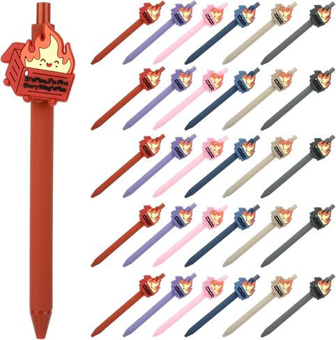 12Pcs Dumpster Fire Pens - Employee Appreciation Gifts, Dumpster Fire Desk Accessories Ballpoint Pen, Funny Pens for Coworkers, Office Gifts for Employees Coworker Staff Team Teachers Nurses in Kuwait