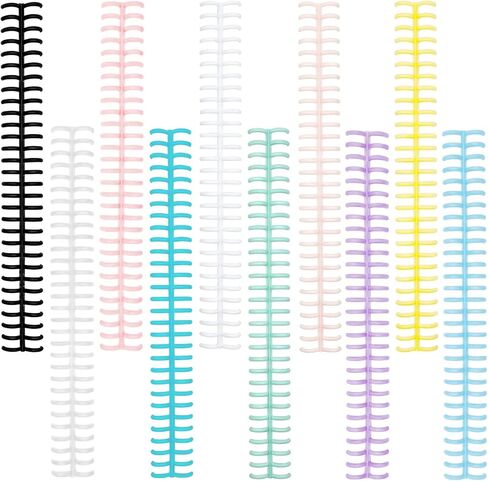 10 PCS Comb Binding Spines,30 Rings Click Plastic Spiral Binding Coils,Easy to Adding Pages for Binding Letter Size,A4,DIY Notebook for Student, 3/7inch Diameter,Multi-Color, Binds Up to 80 Sheets in Saudi Arabia