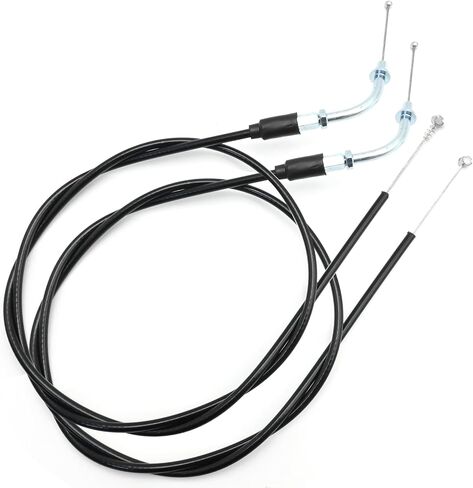 48.3" Motorcycle Throttle Cable Set, Stainless Steel Braided Extended Throttle Idle Cable Kit Replacement for Harley Breakout Deuce FXSTB FXSTC FXSTD Night Train 12" Handlebar in Saudi Arabia