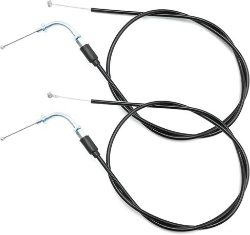 48.3" Motorcycle Throttle Cable Set, Stainless Steel Braided Extended Throttle Idle Cable Kit Replacement for Harley Breakout Deuce FXSTB FXSTC FXSTD Night Train 12" Handlebar in Saudi Arabia
