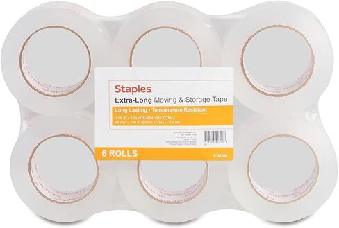 Staples 380107 Lightweight Moving & Storage Pking Tape 1.88-Inch X 109 Yds Clear 6/Rl in Saudi Arabia