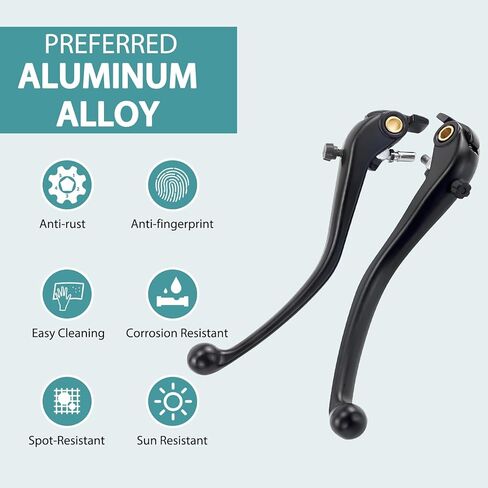 Premium Aluminum Motorcycle Brake & Clutch Lever Compatiable with Ducati 749 848 EVO 999 1098 1198 1199 Streetfighter 1100 Monster 1100 EVO Multistrada 1200 -Safety, Smooth Brake, Black in Saudi Arabia