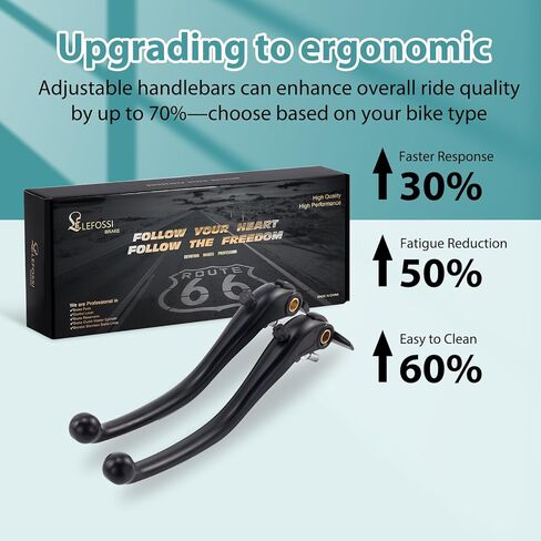 Premium Aluminum Motorcycle Brake & Clutch Lever Compatiable with Ducati 749 848 EVO 999 1098 1198 1199 Streetfighter 1100 Monster 1100 EVO Multistrada 1200 -Safety, Smooth Brake, Black in Saudi Arabia