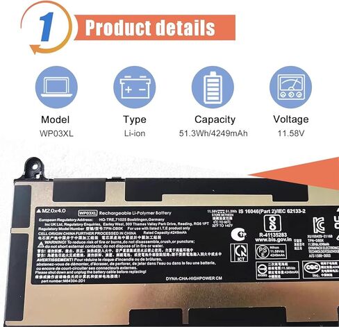 ASODI N7HT0 52Wh Laptop Battery Compatible with Dell Latitude 15 9510 9520 Latitude 9520 2-in-1 Series N7HTO TVKGH V5K68 08NFC7 089GNG HYMNG 0HYMNG N2NLL 0PKW00 7.6V 6500mAh in Kuwait