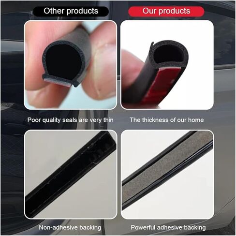 Rubber Car Door Edge Seal Strip B Pillar Weatherstrip Windproof Soundproof Universal Auto Door Protector Sealing Strips in Saudi Arabia