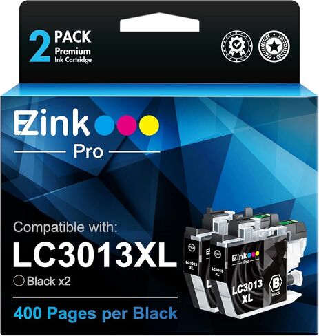 LC3013BK LC3011BK Compatible Ink Cartridge Replacement for Brother LC3013 LC3013XL LC3011 LC-3013 Compatible with MFC-J491DW MFC-J497DW MFC-J895DW MFC-J690DW (2 Black) in Kuwait