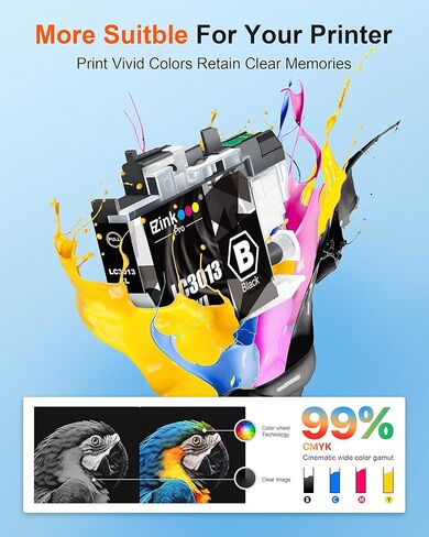 LC3013BK LC3011BK Compatible Ink Cartridge Replacement for Brother LC3013 LC3013XL LC3011 LC-3013 Compatible with MFC-J491DW MFC-J497DW MFC-J895DW MFC-J690DW (2 Black) in Kuwait