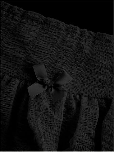 Women's Mini Skirt with Shorts Y2K Lace Ruffle Skirt Bow Cute Skort Layered Pleated Tiered Skirts in Saudi Arabia