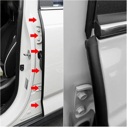 2m Car Door Edge Weatherstrip Thicken Rubber B-Pillar Sealing Strip Auto Sealant Strip Universal for All Vehicle Car Accessories in Saudi Arabia