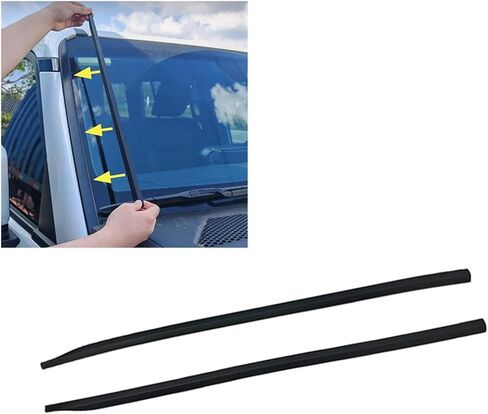 2pcs Car Front Windshield A-Pillar Rubber Seal Strip For LC250 Soundproof Sealing Strips Anti-Creak in Kuwait