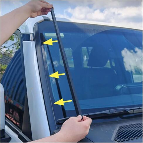 2pcs Car Front Windshield A-Pillar Rubber Seal Strip For LC250 Soundproof Sealing Strips Anti-Creak in Kuwait