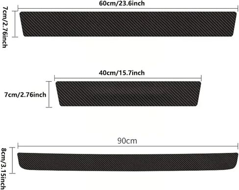 4PCS/5PCS set Carbon Fibre Threshold Protection Strip Universal Anti-scratch and Anti-collision Door Decorative Strip Sticker(5pcs) in Saudi Arabia