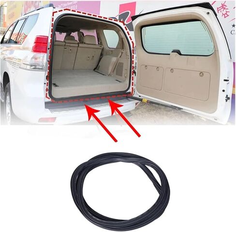 1 Pcs Rubber Black Car Rear Tailgate Rear Baffle Seal Strip For 120 LC120 2003-2009 in Kuwait