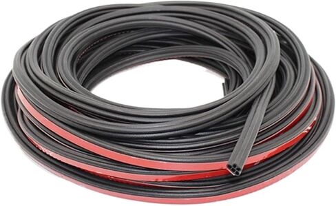 Rubber Car Door Seal Strip Double Layer Sealing Protector Auto Soundproof Waterproof Weather Strips for Door Hood Trunk(B Type 25m) in Kuwait