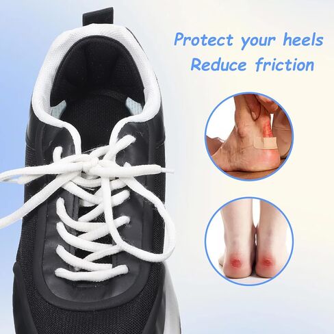 8 Pcs Adhesive Back of Heel Cushion Pads, Heel Grips Inserts for Boots, Reusable Heels Guards Liners, Too Big Loose Shoes, Shoe Liners Heels Protectors Improve Shoe Fit for Women Men in Kuwait