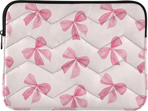 Burbuja Pink Bow Laptop Sleeve Bag Cover 13-14 inch Shockproof Waterproof Laptop Case for Notebook Computer Tablet Polyester in Kuwait