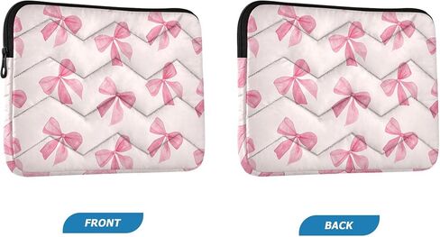 Burbuja Pink Bow Laptop Sleeve Bag Cover 13-14 inch Shockproof Waterproof Laptop Case for Notebook Computer Tablet Polyester in Kuwait