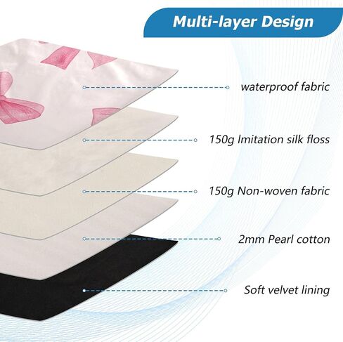 Burbuja Pink Bow Laptop Sleeve Bag Cover 13-14 inch Shockproof Waterproof Laptop Case for Notebook Computer Tablet Polyester in Kuwait