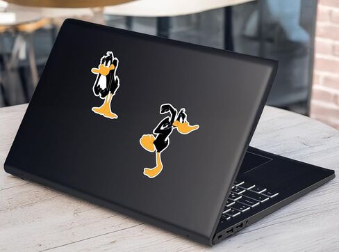 Elektroplate Officially Licensed Looney Tunes Daffy Duck Dynamic Decals | Premium Automotive-Grade All Weather Vinyl Stickers for Car, Water Bottle, Laptop, Phone & More| Made in The USA | Set of 3 in Saudi Arabia