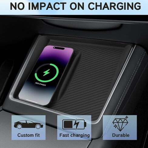 6 PCS Center Console Organizer for Tesla Model Y Juniper Model 3 Highland, Front Rear Silicone Storage Box Tray Cup Holder Armrest Insert Wireless Charger Mat Accessories in Saudi Arabia