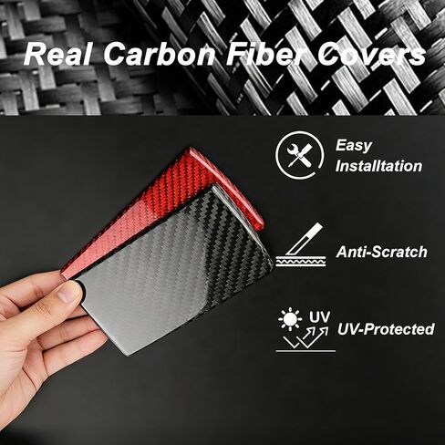 Real Carbon Fiber Central Air Vent & CD Button Frame Covers - for Ford Focus SE 2015 2016 2017 2018 Carbon Fiber Accessories, Durable Anti-Scratch Protective Accessories (Black) in Saudi Arabia